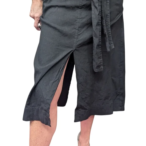 black linen slip dress Sense linen Dress | Bohomey main image 0